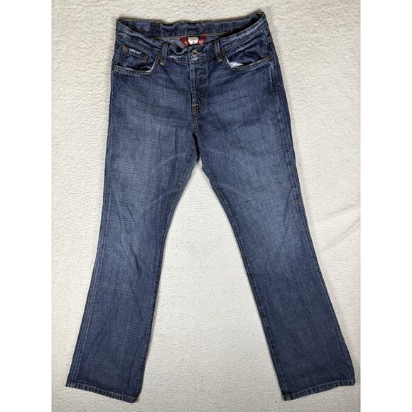 Lucky Brand Jeans Womens 8/28 28x33 Blue Easy Rider Dungarees Made in USA Denim - Picture 1 of 15